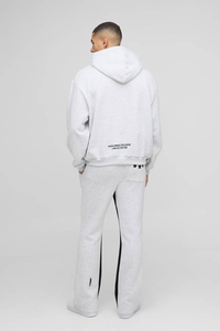 Conjunto Deportivo Personalizado de Felpa Ecológica, 100% Algodón, Grueso, Corte Regular, con Capucha, Cortavientos, para Hombre, con Cierre de Cordón - Product Image 5