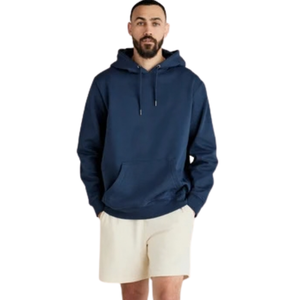 Sweat à capuche décontracté pour homme, coupe ample, uni, à manches longues, avec poignets côtelés, décontracté, vierge, personnalisable, vente en gros, fabricant OEM - Product Image 2