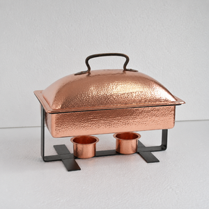 Recipiente para Calentar Comida Tipo Buffet de Cobre Martillado con Tapa, para Hotel, Restaurante, Catering, Banquete, Fabricante Mayorista OEM ODM - Product Image 2