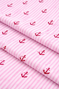 Hand Block Print Cotton Fabric Eco-Friendly Sustainable Soft Beautiful red anchor Prints Designs Available Wholesale Export - Product Image 2