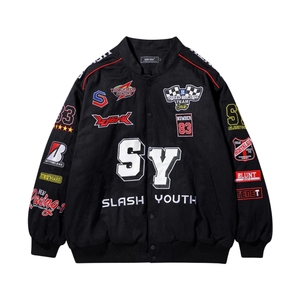 Blouson Bomber Décontracté Personnalisé pour Homme en Tissu Laine avec Broderie Logo Avant Coupe-Vent Hiver Automne Prêt à Expédier - Product Image 4