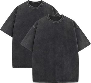 Camisetas de Manga Corta para Hombre, Estilo Vintage, 230 g/m², Lavadas, Oversize, Personalizadas con Impresión, de Algodón, Lavado Ácido - Product Image 1