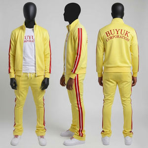 Ensemble de survêtement en coton respirant et coupe-vent pour homme, écologique, deux pièces, coupe classique, streetwear - Product Image 2