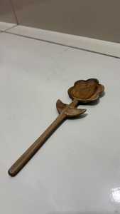 Bali Bohemian <b>Gold</b> Plated Mirror Polish Wooden Coffee <b>Serving</b> <b>Spoon</b> with Long Handle Eco-Friendly & Anti-Slip for Kitchen Use - Product Image 4