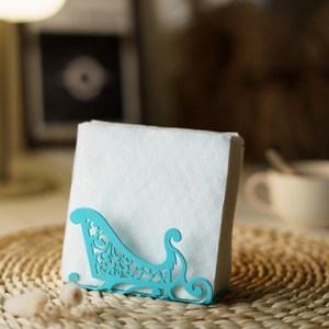 Decorative Napkin Holders in <b>Rustic</b> Style, Beautiful Letter Holder for <b>Desk</b>, Metal Napkin Stand Set, Kitchen Table Decor, - Product Image 1