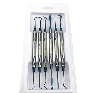 Kit de Instrumentos Dentales de Composite Premium, Acero Inoxidable, Antiadherente, para Restauración Estética, Set de Escultura de Resina - Product Image 1