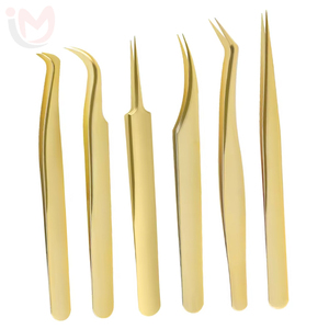 Juego de Pinzas de Acero Inoxidable de Alta Precisión para Pestañas Postizas, Pinzas Especiales para Injerto de Pestañas para Principiantes y Maquilladores Profesionales - Product Image 5