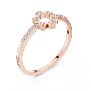 Anillos minimalistas de oro sólido de 14k con diamantes de corte redondo para mujer, ideales para regalo, compromiso, aniversario, boda. - Product Image 5