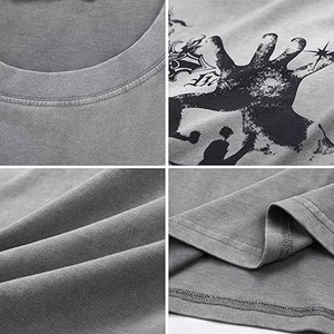 เสื้อยืดคอกลมแขนสั้นผ้าคอตตอนหนาน้ำหนักมากสำหรับผู้ชาย เสื้อยืดออกกำลังกายวิ่งจ๊อกกิ้งแบบสั่งทำพิเศษสำหรับผู้ชาย - Product Image 6