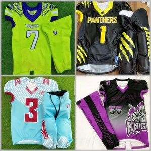 Custom American Football Jersey Set Men's V-<b>Neck</b> Short Sleeve Mesh White Red Pants <b>Padded</b> Uniform Custom Number - Product Image 5