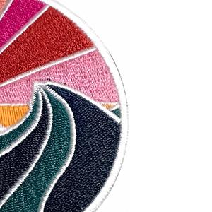 High Quality Custom Adhesive Merrow Border Clothing Patches 3D Embroidered PU Rubber OEM Custom Service Wholesale Sizes Colors - Product Image 4