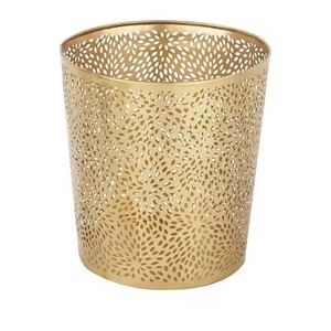 Trash Can Stainless Steel Cylindrical Paper Basket Open Top Minimalist Style Indoor Household Waste <b>Bin</b> For <b>Office</b> - Product Image 2
