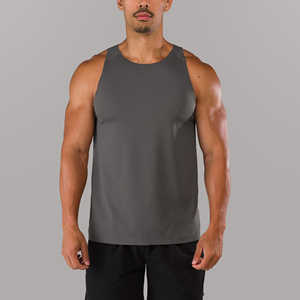 Men's Cotton Tank Tops Gym Exercise Fitness Sports <b>Vest</b> with Wide Shoulder Round Neck Sleeveless Shirt Casual Wear Tank Tops - Product Image 4