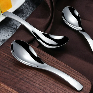 Cuillères à soupe en acier inoxydable, finition miroir, pour la maison, desserts et café, lot de 4 – Vente chaude - Product Image 5