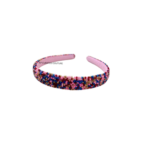 Customizable Handcrafted Glass Beaded Hoop Headband for Women Colorful Design <b>Party</b> Wear One Size Fits All Made customized hoop - Product Image 5