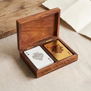 Boîte de rangement en bois pour cartes de jeu d'intérieur, étui personnalisé en bois pour cartes de poker - Product Image 6