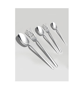 Juego de Cubiertos Ecológicos de Acero Inoxidable, Cubertería Moderna de Diseño de Alta Gama, Vajilla Duradera con Acabado Satinado para el Hogar - Product Image 3