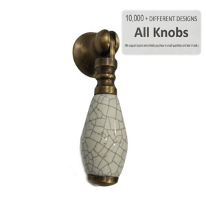 Poignée de meuble ovale en fonte de fer avec perles décoratives, design moderne, durable et écologique, pour armoire, tiroir et salle de bain - Product Image 4