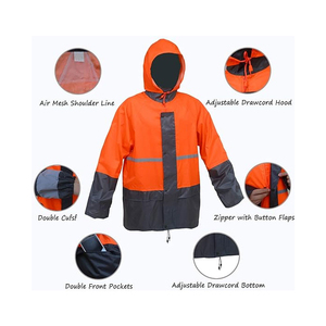 Rain Suit Professional Waterproof Rain <b>Jacket</b> and Pants Set Lightweight Outdoor Wear OEM Bulk Supply - Product Image 3