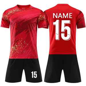 Conjunto de Ropa Deportiva para Hombre, Camiseta de Manga Corta con Cuello Redondo, Estampado Sublimado, Poliéster que Absorbe la Humedad, Ajuste Atlético, para Todas las Temporadas - Product Image 2