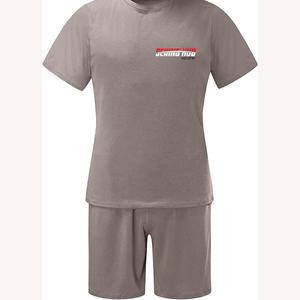 Ropa deportiva Super calidad verano algodón polar tela sudor traje corto Casual sudor traje con estampado sólido patrón incluye Pantalones - Product Image 5