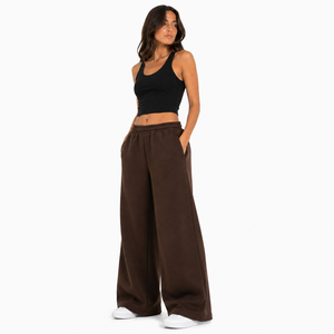 Custom Women Baggy Sweatpants Wide Leg <b>Trousers</b> <b>Elastic</b> <b>Waist</b> Casual Pants Solid Color Custom Womens Baggy Sweatpants <b>Trousers</b> - Product Image 3
