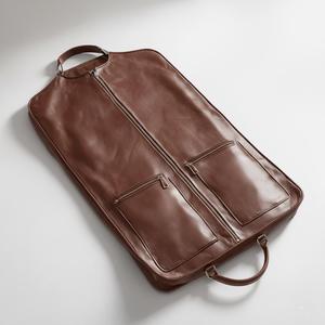 Modern Executive Genuine Leather Casual Zipper Closure Suit <b>Carrier</b> Garment Bag Protection Premium Travel <b>Dress</b> Case LSC-0025 - Product Image 3