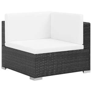 Ensemble de 6 canapés de patio crème, blanc et noir pour jardin - Product Image 3