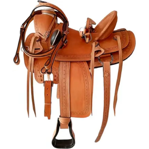 Selle de course de baril sur mesure en cuir durable pour chevaux, équipement équestre professionnel, selle de western confortable, OEM - Product Image 2