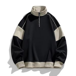 Sweat-shirts innovants à demi-zip, sweats à capuche à col montant, sweats à zip 1/4 pour hommes, sweats en coton de haute qualité, service OEM - Product Image 2