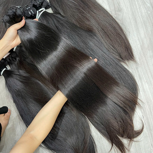 Paquetes de cabello humano virgen liso al por mayor, cabello vietnamita de doble densidad, liso y sedoso, listo para enviar, extensiones de cabello vietnamita - Product Image 3