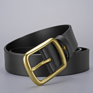 High Quality <b>Top</b> Layer Genuine Leather Mens Belts Fashion Pin Buckle Belt Custom Logo - Product Image 1