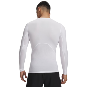 Custom Mens <b>White</b> <b>Long</b> <b>Sleeve</b> Compression Shirt Crew Neck Fitted Athletic Base Layer Gym Training <b>Top</b> Running Sportswear Workout - Product Image 2