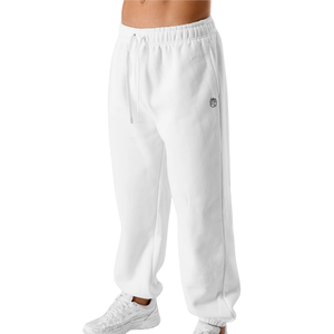 Pantalones Deportivos Unisex Blancos de Felpa, Mezcla de Algodón Grueso, Puños Elásticos, Pantalones Deportivos, Suministro al por Mayor Personalizado OEM - Product Image 2