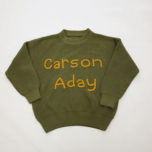 OEM Customizable Men's Knitted <b>Pullover</b> <b>Sweater</b> 100% Cotton Striped Breathable Anti-Wrinkle Quick Dry Winter Casual Style Autumn - Product Image 1
