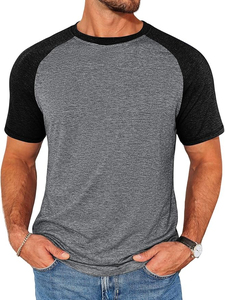 T-shirts décontractés surdimensionnés pour hommes en coton doux, personnalisables, à manches raglan, couleurs mélangées, vente en gros, fabricant de vêtements de mode - Product Image 3
