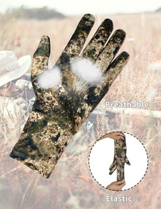 Camouflage Hunting <b>Gloves</b> Light Weight Full Finger, <b>Men</b>/Women Anti-Slip Camo Archery <b>Gloves</b> Touch Screen - Product Image 5