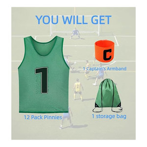 Pinnies Scrimmage Vests <b>Soccer</b> Bibs for Team Practice Training Breathable Lightweight Mesh Jerseys with Drawstring Carry Bag - Product Image 3