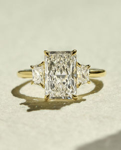 IGI/GIA Lab Grown Cut Diamond Vintage 14K Anillo de boda/compromiso amarillo Unisex Oro blanco fino para fiesta de aniversario-Worthy - Product Image 1