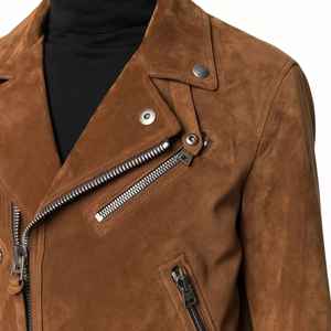 OEM High Quality Men's Custom Asymmetrical Zip Design <b>Suede</b> Leather Outdoor Wear <b>Jacket</b> 100% Pure <b>Suede</b> Leather <b>Jacket</b> For Sale - Product Image 5