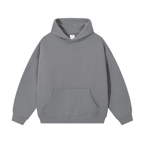 Sweat-shirt à capuche surdimensionné uni de haute qualité, sans cordon, en molleton épais, personnalisable avec logo, grandes tailles pour hommes - Product Image 6