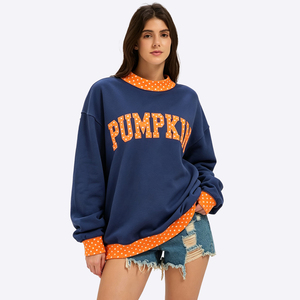 Sudadera con Capucha Bordada Vintage Personalizada al por Mayor para Mujer, Suéter Navideño con Apliques Frontales y Letras Estampadas para Invierno - Product Image 3