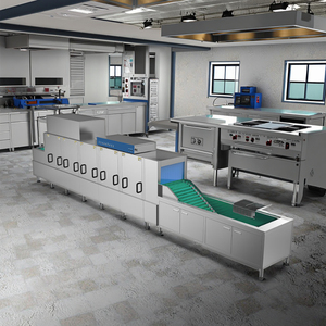 <span class=keywords><strong>Lave</strong></span>-<span class=keywords><strong>vaisselle</strong></span> professionnel à ligne longue pour restaurant, économique, type tunnel à bulles - Product Image 3