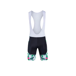 Ensemble de maillot de cyclisme rayé rouge et bleu, veste à fermeture éclair à manches courtes avec short à bretelles, vêtements de cyclisme pour hommes - Product Image 6