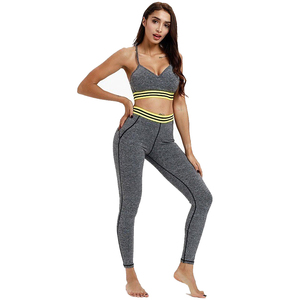 ชุดโยคะฟิตเนสผู้หญิง 2 ชิ้น แบบไร้รอยต่อ ระบายอากาศได้ดี คอตั้ง แขนเก้าส่วน ความยาวเต็มตัว พร้อมเชือกผูก - Product Image 4