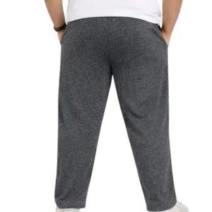 Pantalon de jogging en molleton pour homme, coupe classique, taille élastique avec cordon de serrage, pantalon de survêtement décontracté avec poches latérales pour un port quotidien confortable - Product Image 2