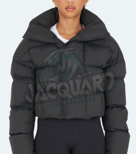Chaqueta de Forro Polar para Mujer, Cuello Alto, Estilo Jacquard, Manga Larga, Secado Rápido, Ecológica y Transpirable para Invierno - Product Image 5