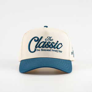 Casquette de sport d'été structurée à logo brodé 3D plat, résistante aux UV, en sergé de coton, style Dad Hat, vente en gros - Product Image 3