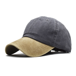 Gorra de béisbol de seis paneles de sarga de algodón pesado, gorra deportiva lisa al por mayor - Product Image 1