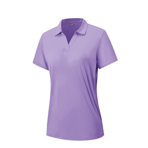 Polo de golf pour femmes, manches courtes, tricoté, respirant, sport décontracté, t-shirt personnalisé, vêtements de sport pour femmes, OEM ODM, vente en gros - Product Image 5